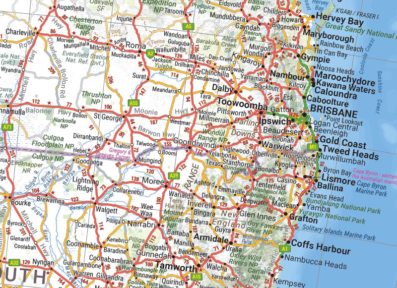 Carte générale de l'Australie (handy) | Hema Maps carte pliée Hema Maps 