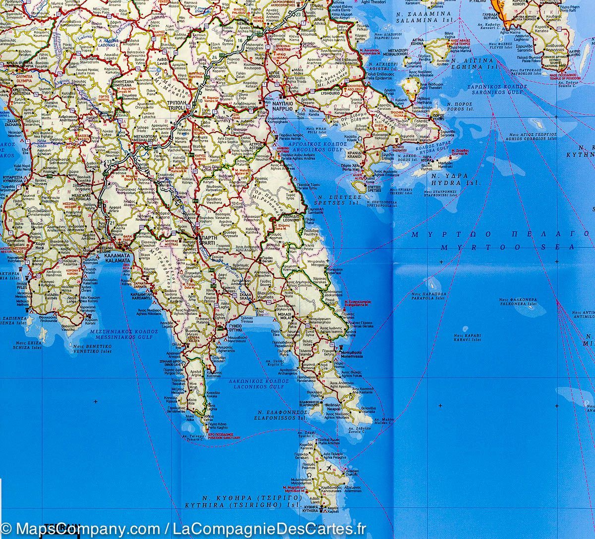 Carte générale - Grèce | Terrain Cartography carte routière Terrain Cartography