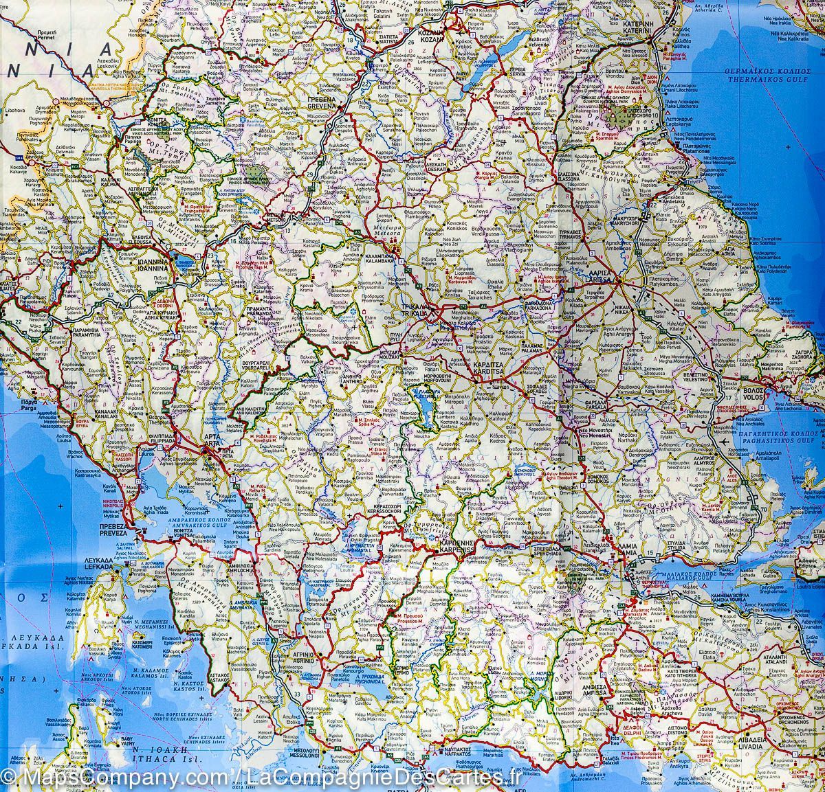 Carte générale - Grèce | Terrain Cartography carte routière Terrain Cartography
