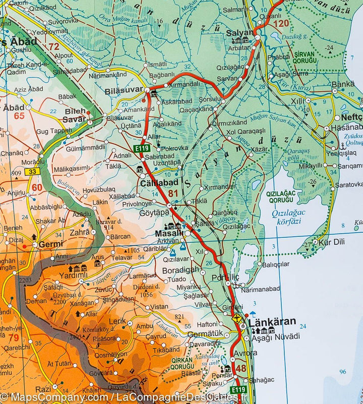 Carte géographique - Caucase | Gizi Map carte pliée Gizi Map 