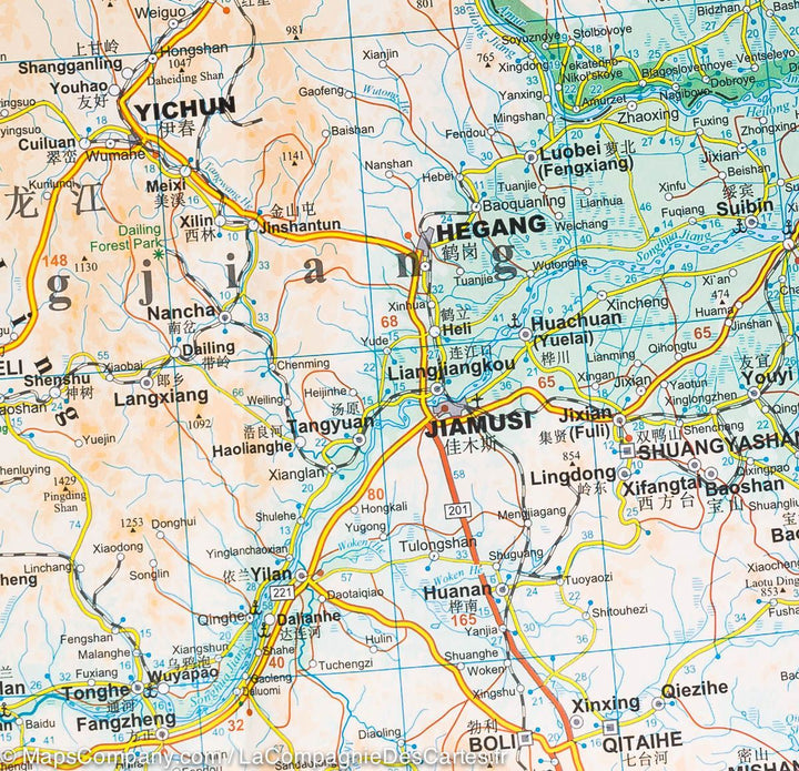 Carte géographique - Chine Nord-est 3 | Gizi Map carte pliée Gizi Map 