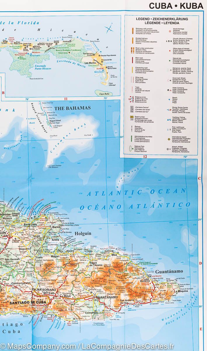 Carte géographique - Cuba | Gizi Map carte routière Gizi Map