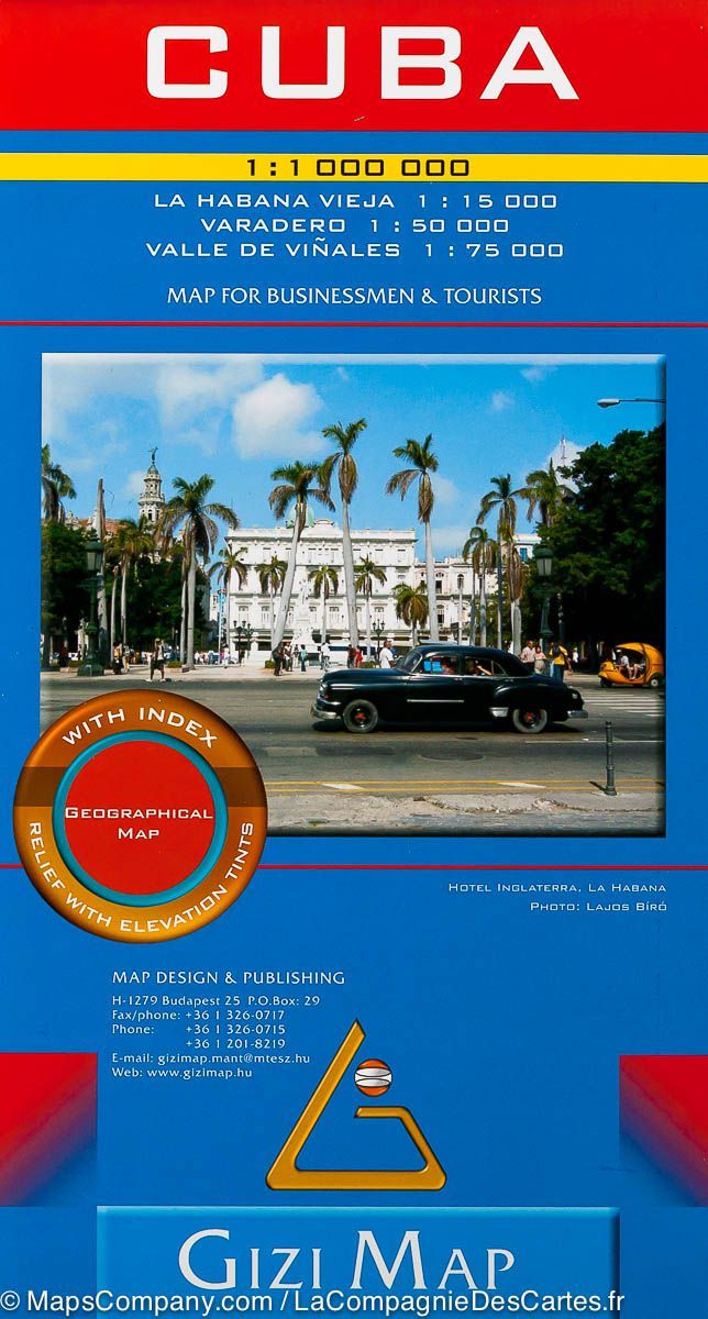 Carte géographique - Cuba | Gizi Map carte routière Gizi Map