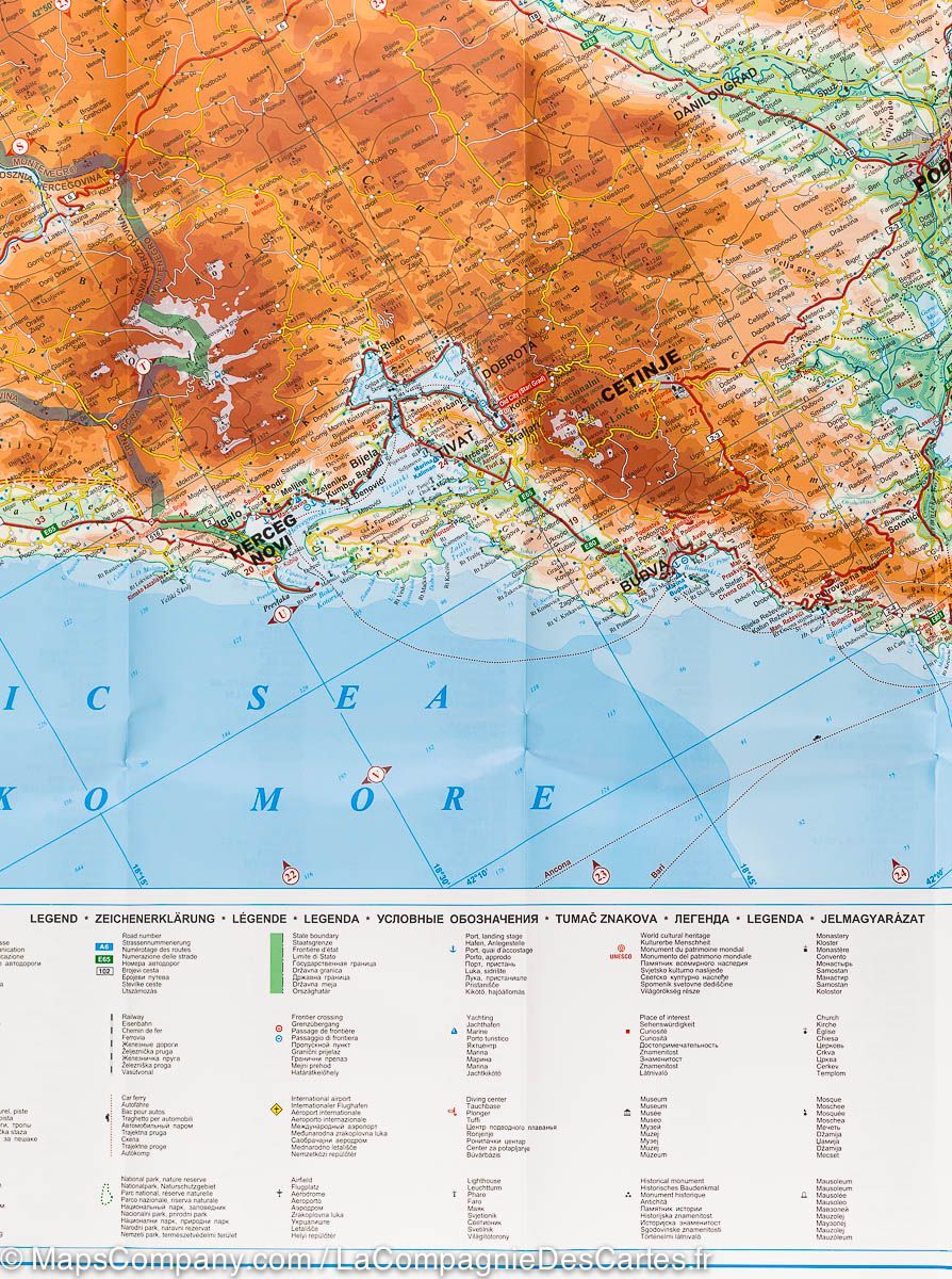 Carte géographique - Dalmatie & Istrie | Gizi Map carte routière Gizi Map