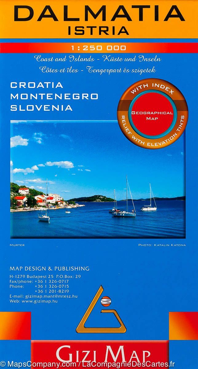 Carte géographique - Dalmatie & Istrie | Gizi Map carte routière Gizi Map