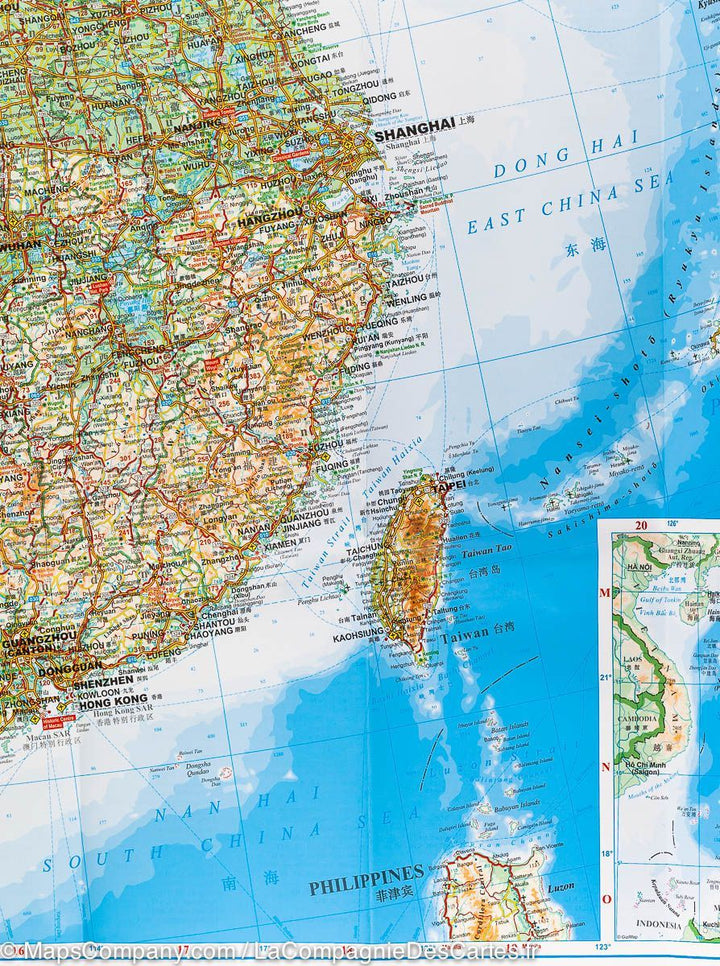 Carte géographique de la Chine | Gizi Map carte pliée Gizi Map 
