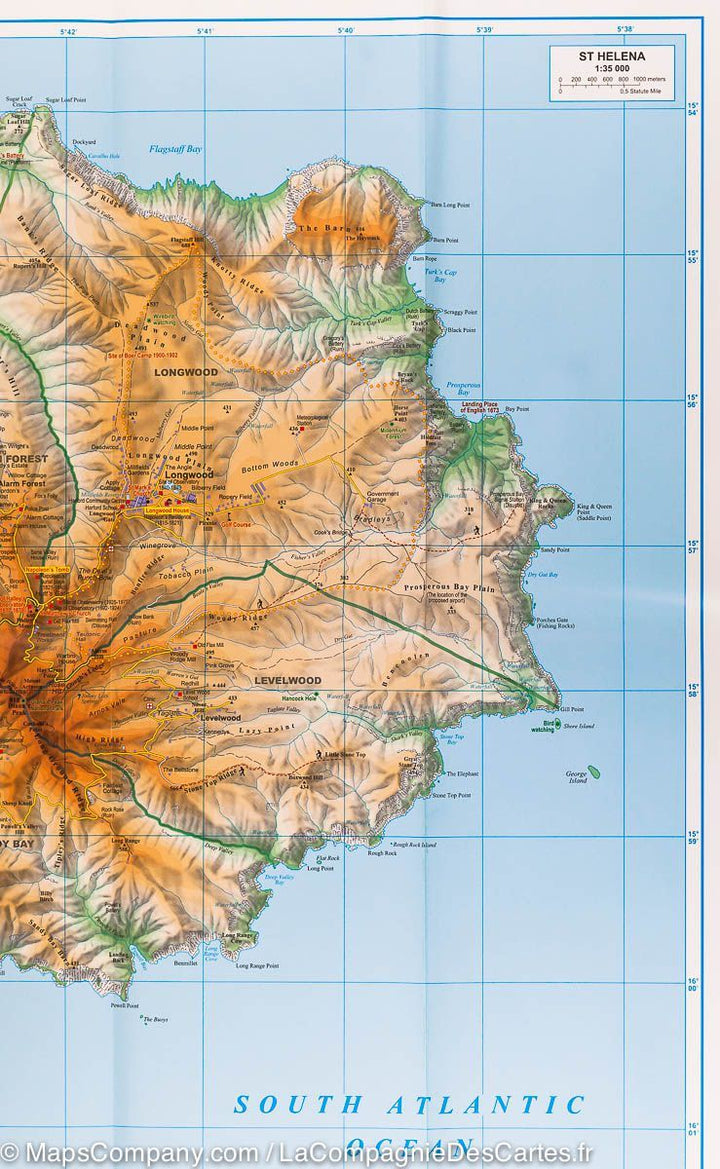 Carte géographique - îles Sainte Hélène, Ascension et Tristan Da Cunha | Gizi Map carte pliée Gizi Map 