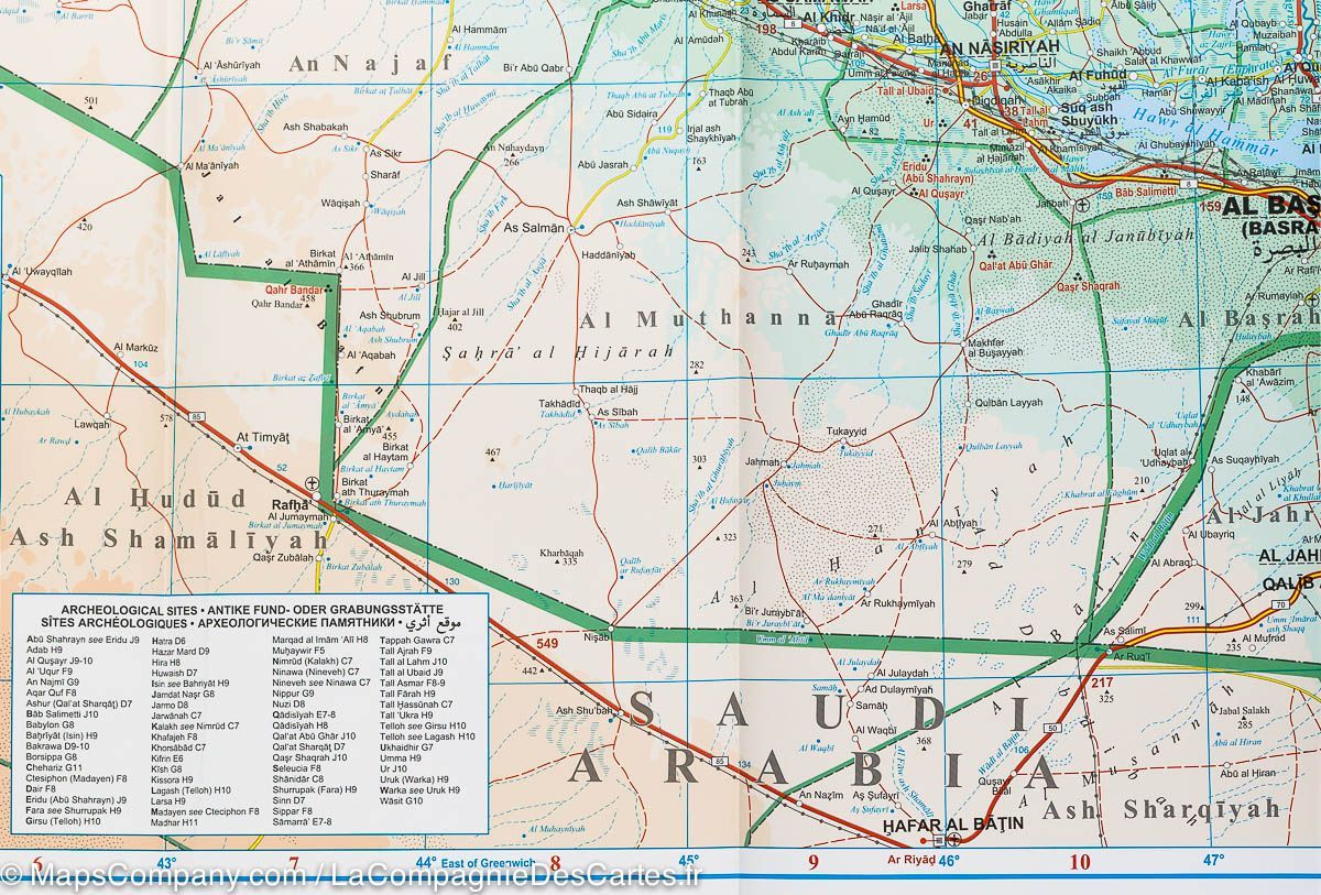 Carte géographique - Irak | Gizi Map carte routière Gizi Map