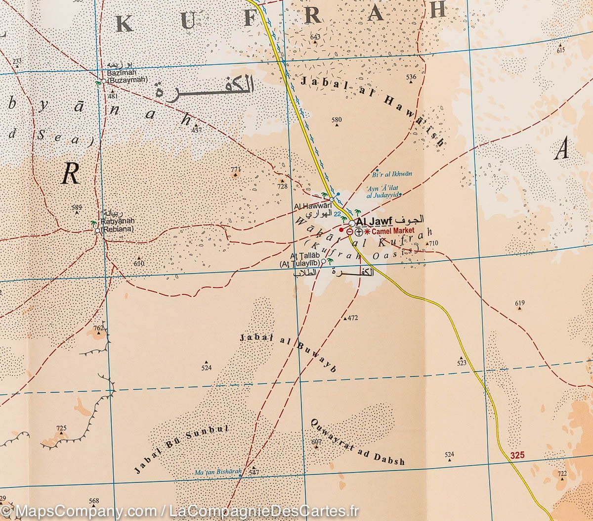 Carte géographique- Libye | Gizi Map carte routière Gizi Map