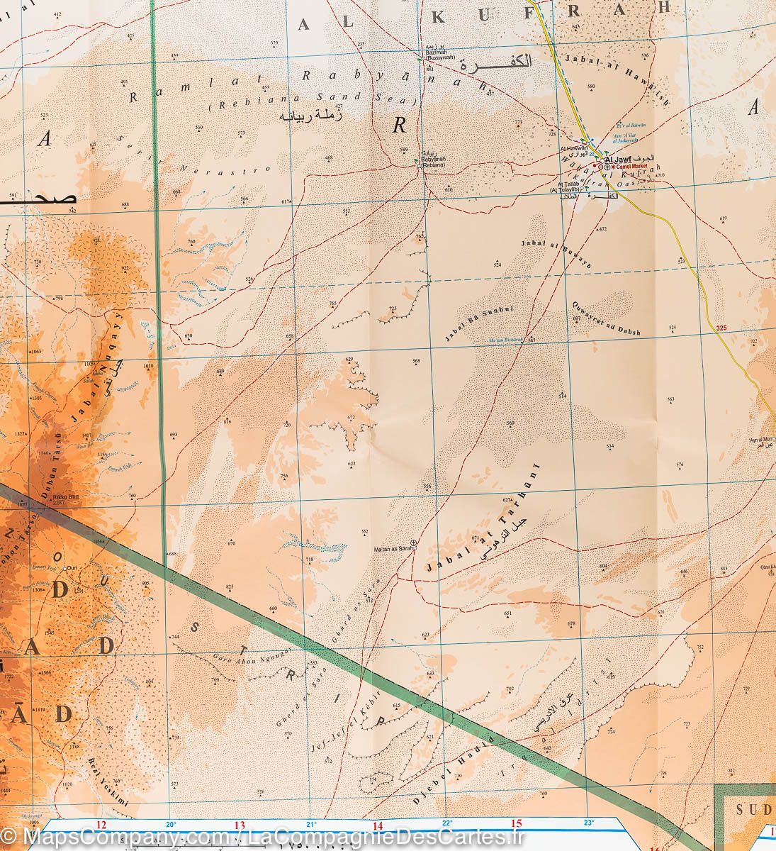 Carte géographique- Libye | Gizi Map carte routière Gizi Map