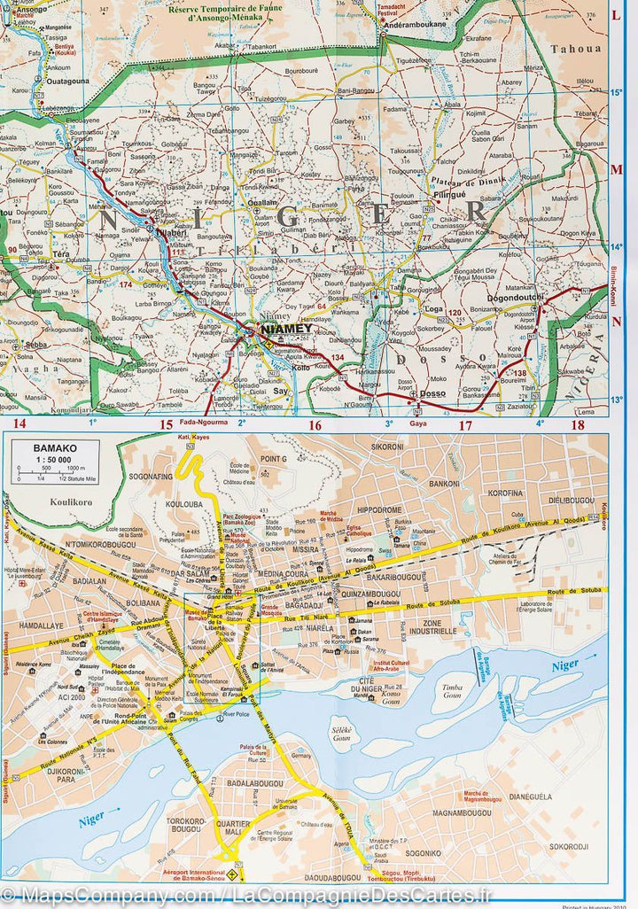 Carte géographique - Mali | Gizi Map carte pliée Gizi Map 