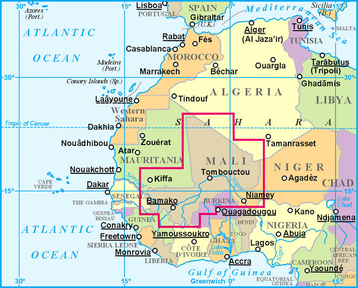 Carte géographique - Mali | Gizi Map carte pliée Gizi Map 