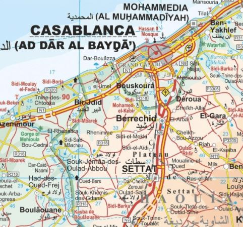Carte géographique - Maroc | Gizi Map carte routière Gizi Map