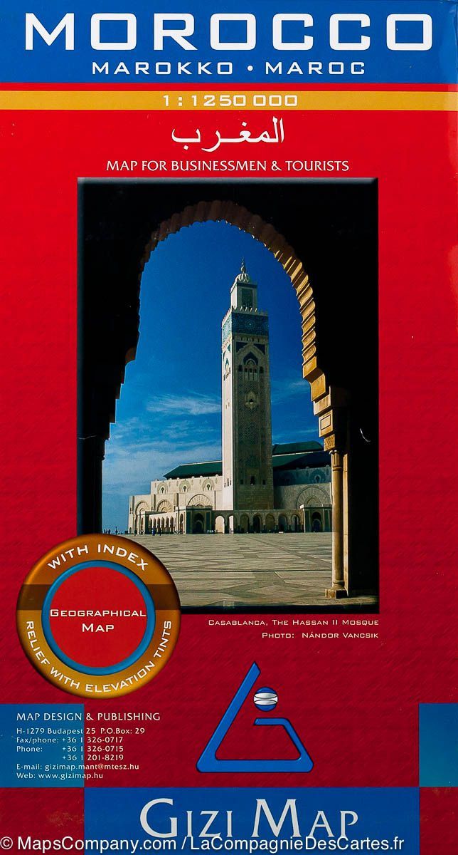 Carte géographique - Maroc | Gizi Map carte routière Gizi Map