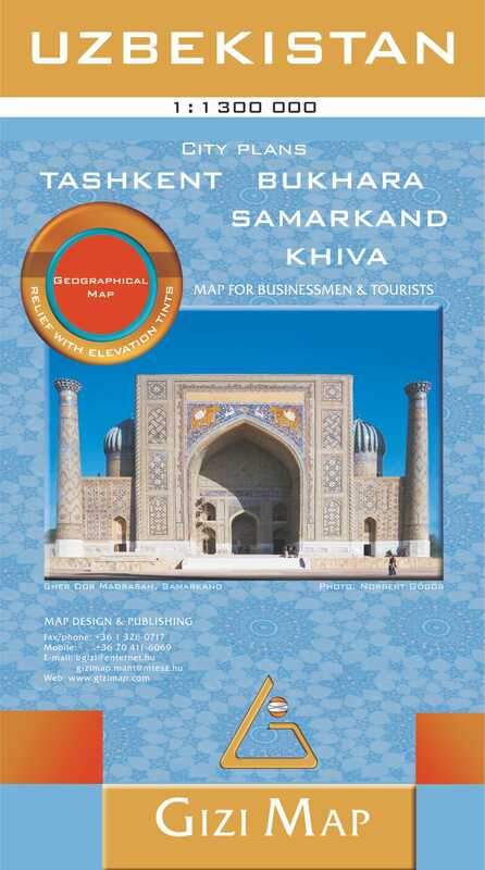 Carte géographique - Ouzbékistan | Gizi Map carte routière Gizi Map