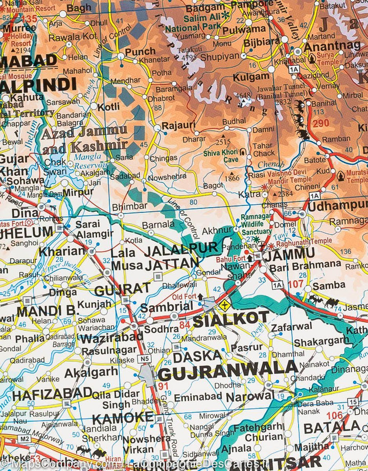 Carte géographique - Pakistan & Afghanistan | Gizi Map carte pliée Gizi Map 