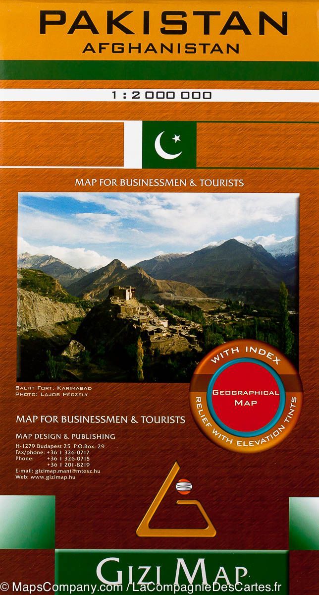 Carte géographique - Pakistan & Afghanistan | Gizi Map carte routière Gizi Map