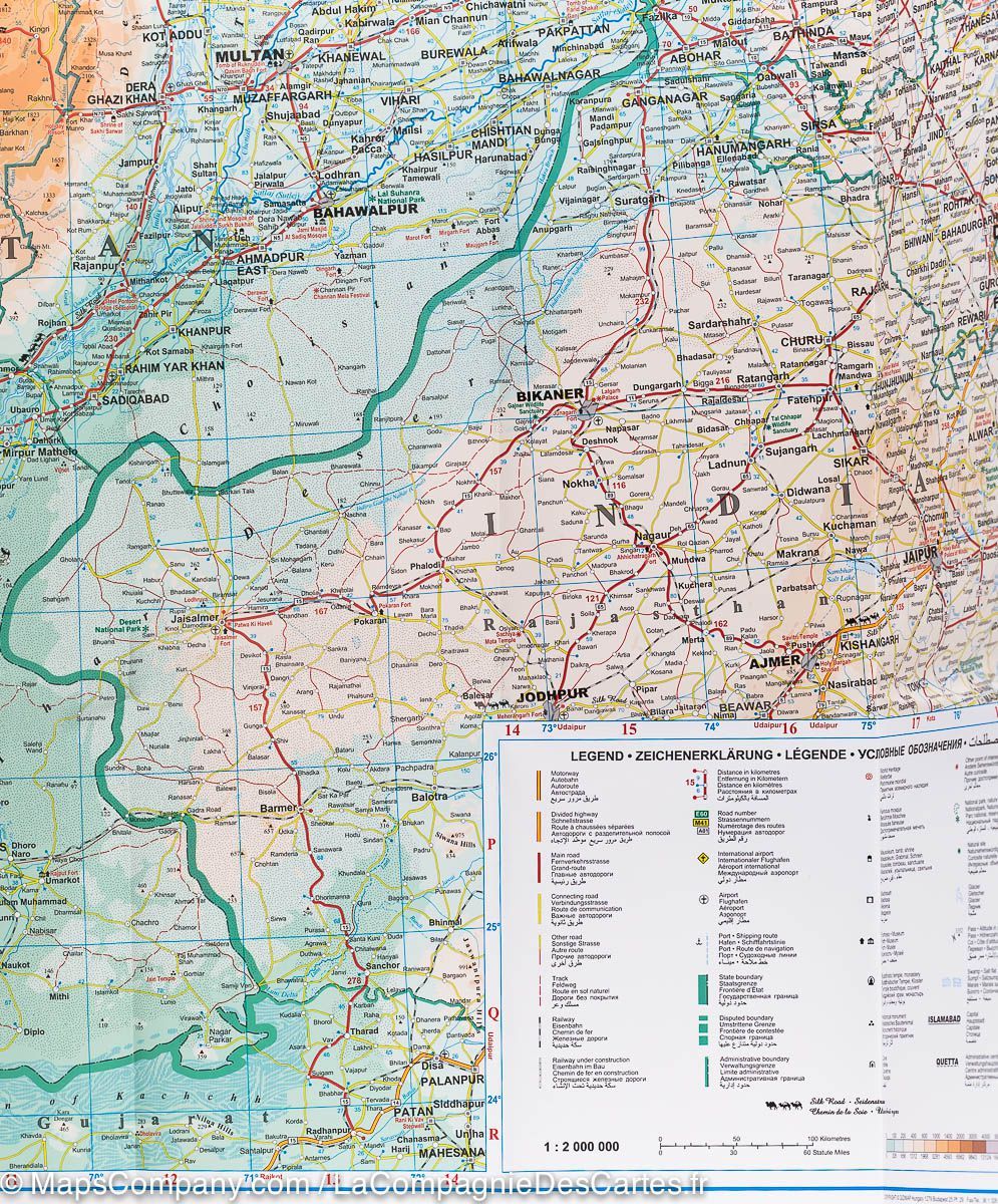 Carte géographique - Pakistan & Afghanistan | Gizi Map carte routière Gizi Map