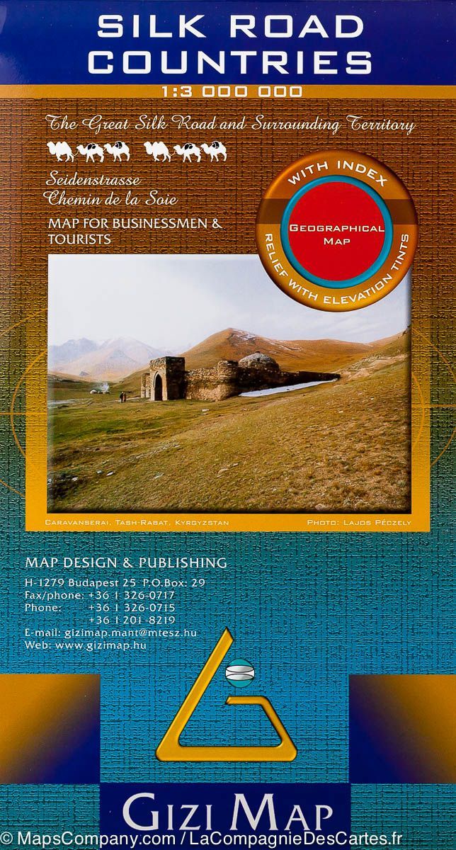 Carte géographique - Route de la Soie | Gizi Map carte routière Gizi Map