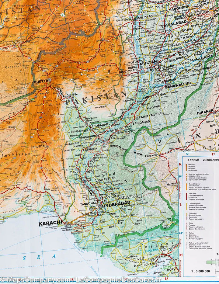Carte géographique - Route de la Soie | Gizi Map carte pliée Gizi Map 