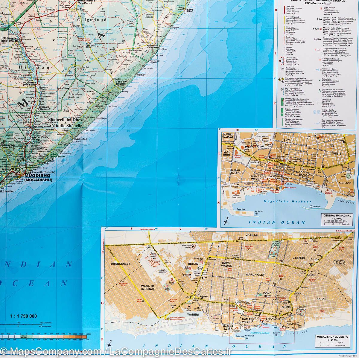 Carte géographique - Somalie | Gizi Map carte routière Gizi Map