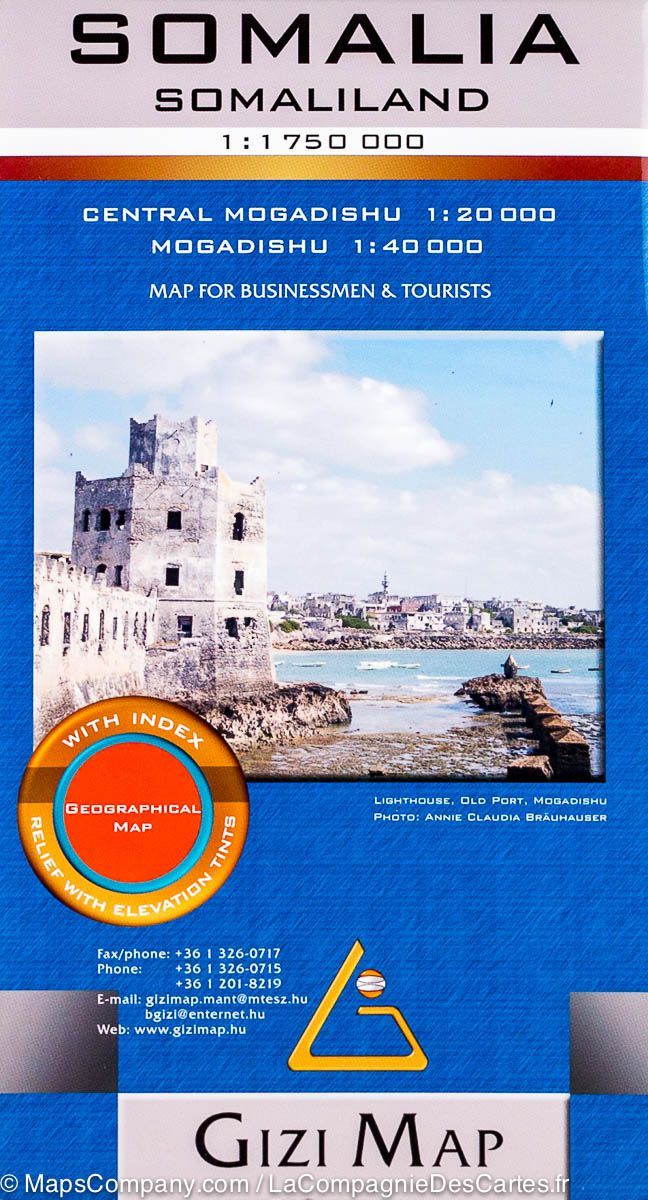 Carte géographique - Somalie | Gizi Map carte routière Gizi Map