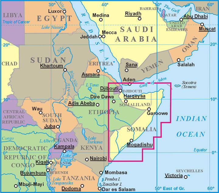 Carte géographique - Somalie | Gizi Map carte pliée Gizi Map 