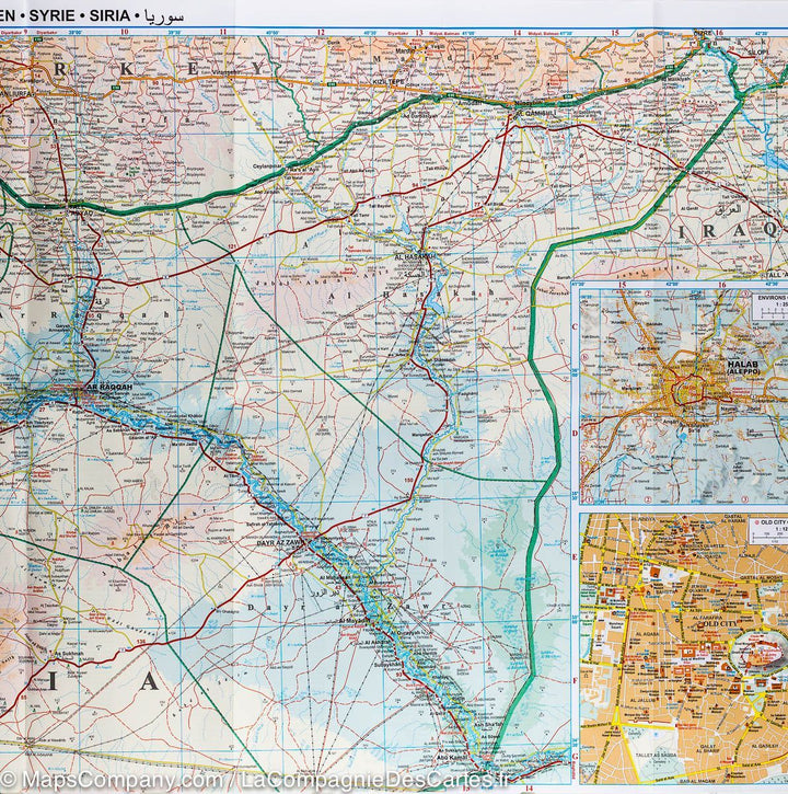 Carte géographique - Syrie & Liban | Gizi Map carte pliée Gizi Map 