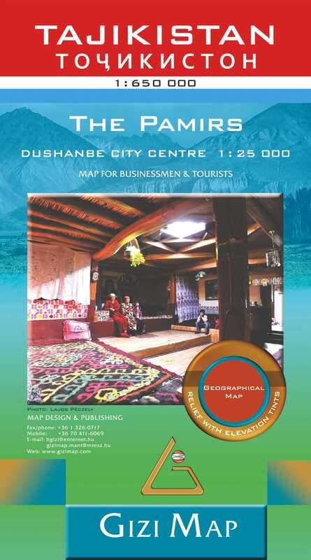 Carte géographique - Tadjikistan | Gizi Map carte routière Gizi Map