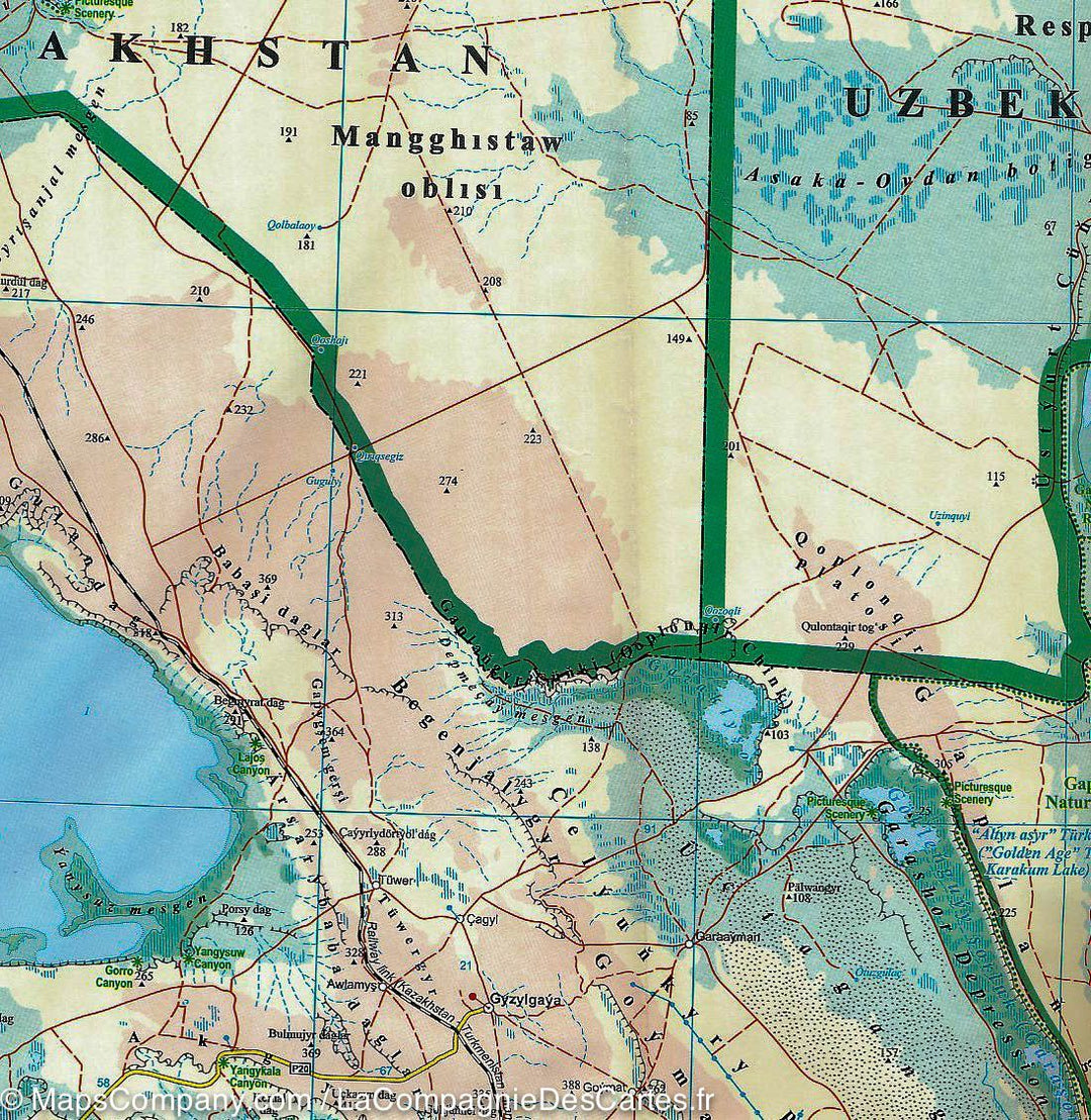 Carte géographique - Turkménistan | Gizi Map carte pliée Gizi Map 