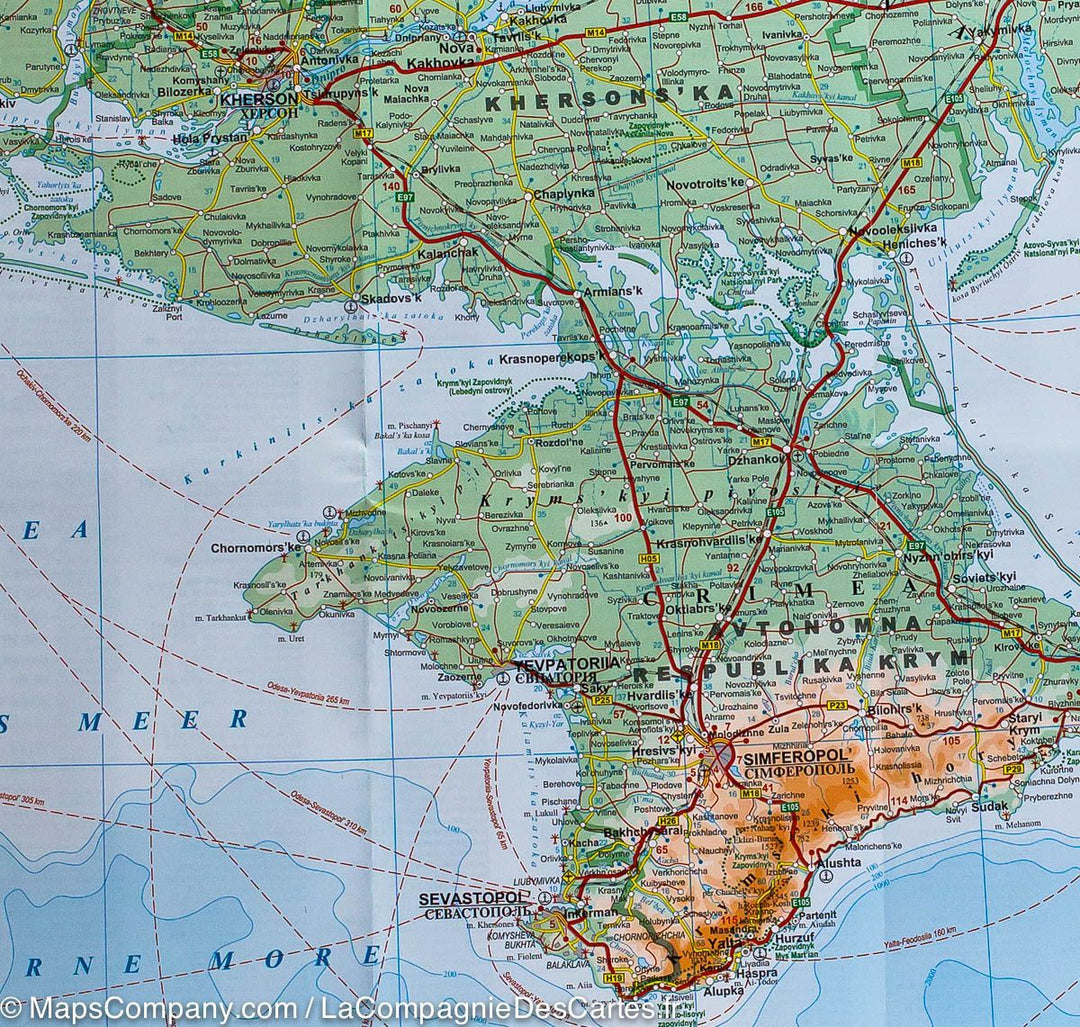 Carte géographique - Ukraine & Moldavie | Gizi Map carte pliée Gizi Map 