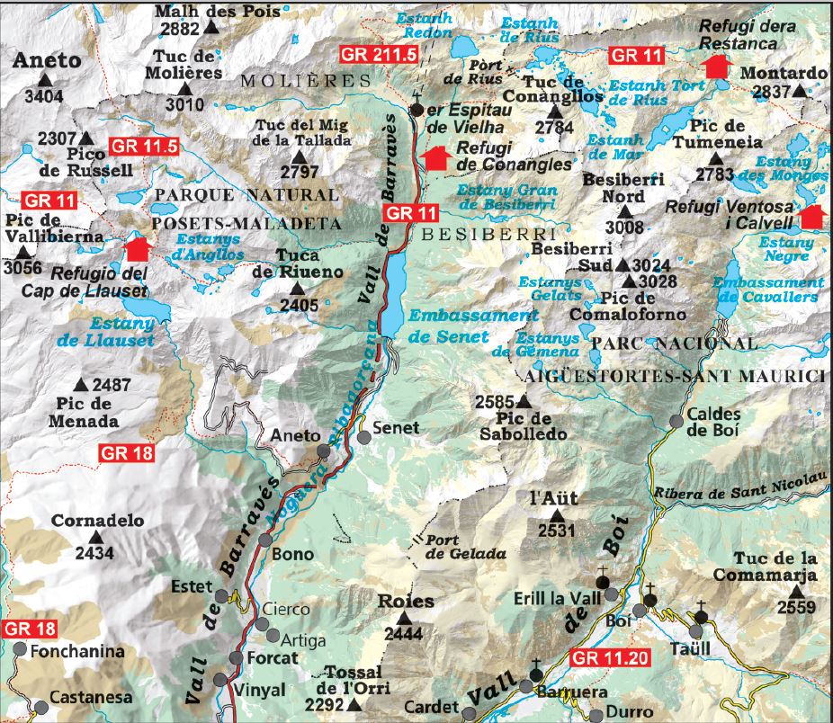 Carte & guide de randonnée - Tuc de Molières, Besiberri, Vall de Barravès | Alpina carte pliée Editorial Alpina 