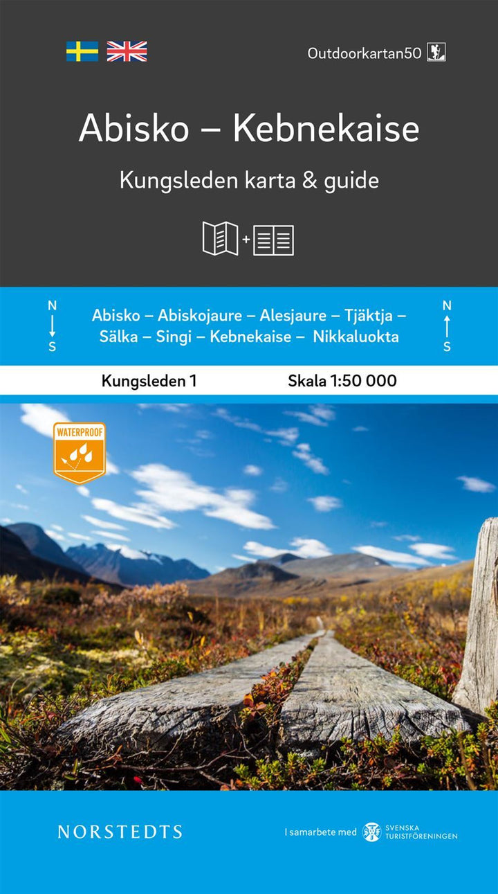 Carte & guide du Kungsleden n° 1 - Abisko - Kebnekaise (Suède) | Norstedts carte pliée Norstedts 