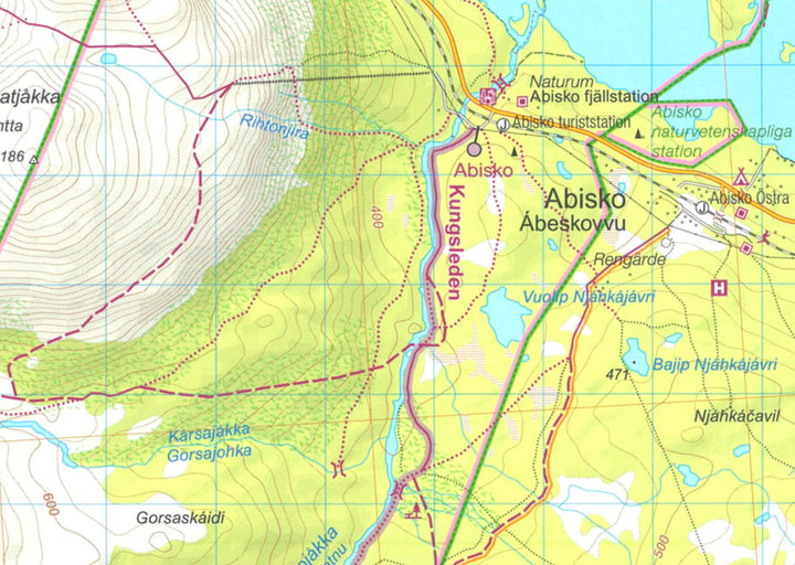 Carte & guide du Kungsleden n° 4 - Kvikkjokk - Adolfström (Suède) | Norstedts carte pliée Norstedts 