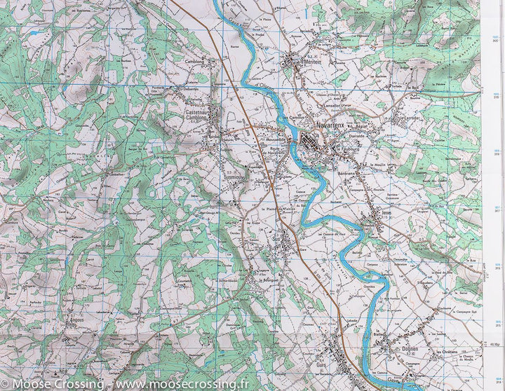 Carte IGN série bleue n° 1545 SB - Oloron-Sainte-Marie, Mourenx (Pyrénées) carte pliée IGN 