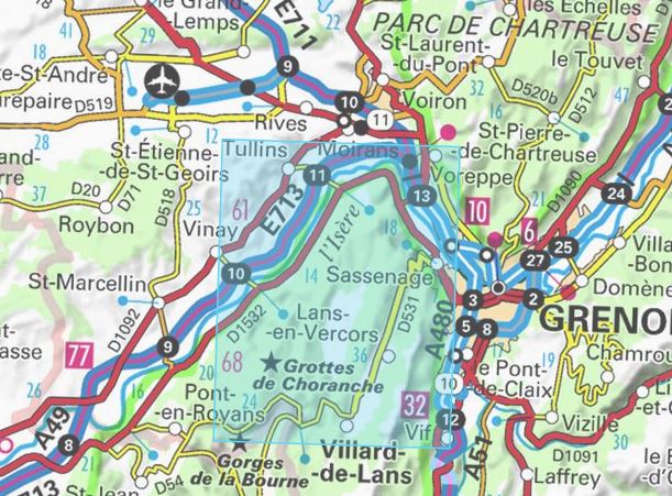 Carte IGN TOP 25 n° 3235 OT - Autrans & Gorges de la Bourne (PNR du Vercors, Alpes) - La Compagnie des Cartes