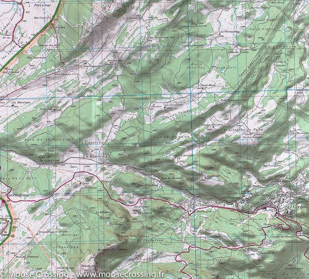 Carte IGN TOP 25 n° 3327 ET - Morez, les Rousses &amp; Col de la Faucille (PNR du Haut Jura) - La Compagnie des Cartes