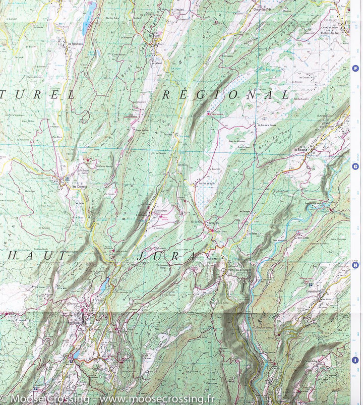Carte IGN TOP 25 n° 3327 OT - St-Claude & lac de Vouglans (PNR du Haut Jura) - La Compagnie des Cartes