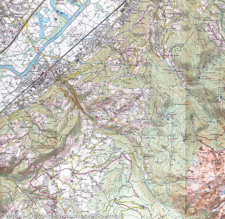 Carte IGN TOP 25 n° 3335 OT - Grenoble, Chamrousse & chaîne de Belledonne (Alpes) - La Compagnie des Cartes