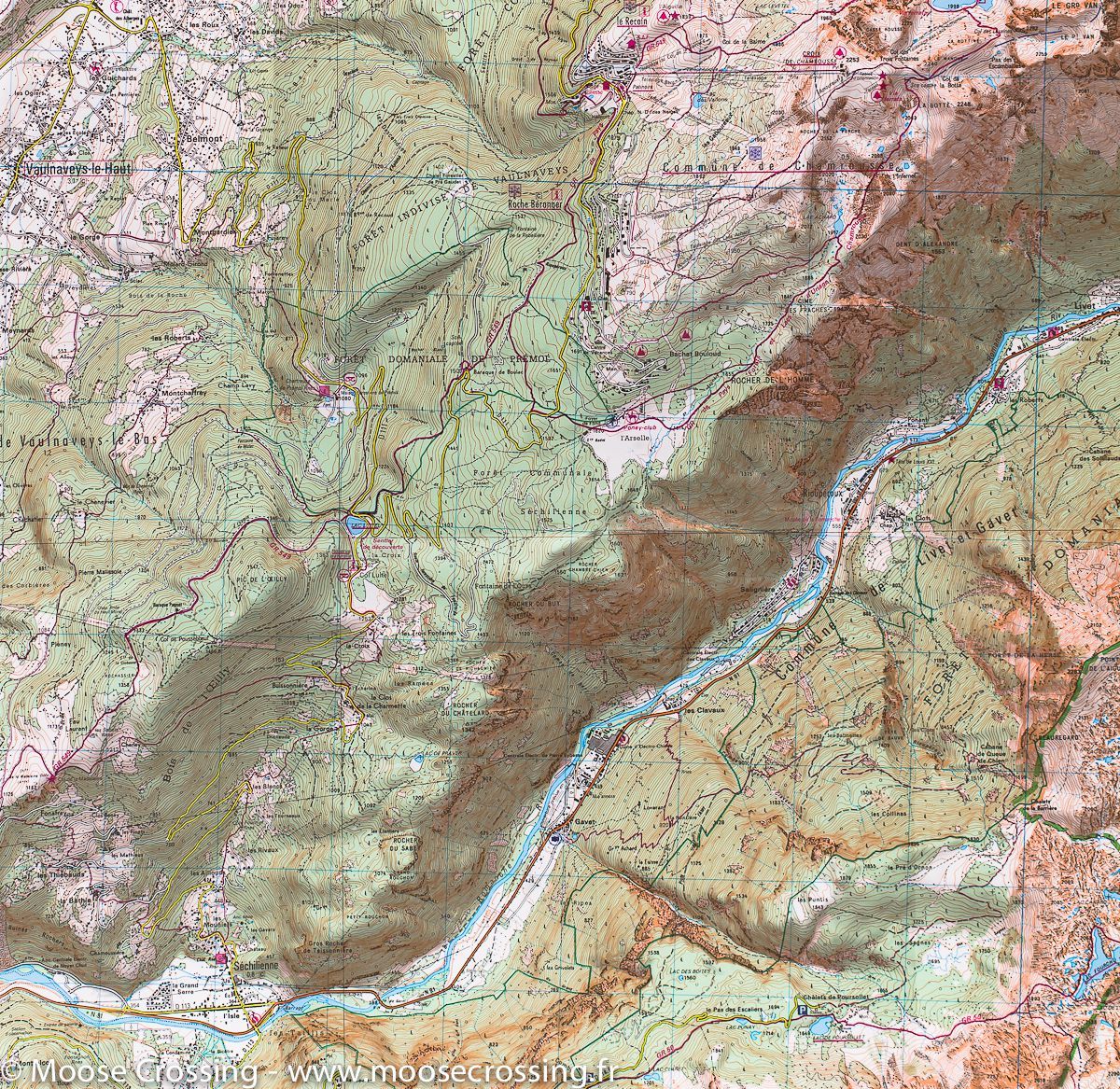 Carte TOP 25 n° 3335 OT - Grenoble, Chamrousse & chaîne de Belledonne (Alpes) | IGN carte de randonnée IGN
