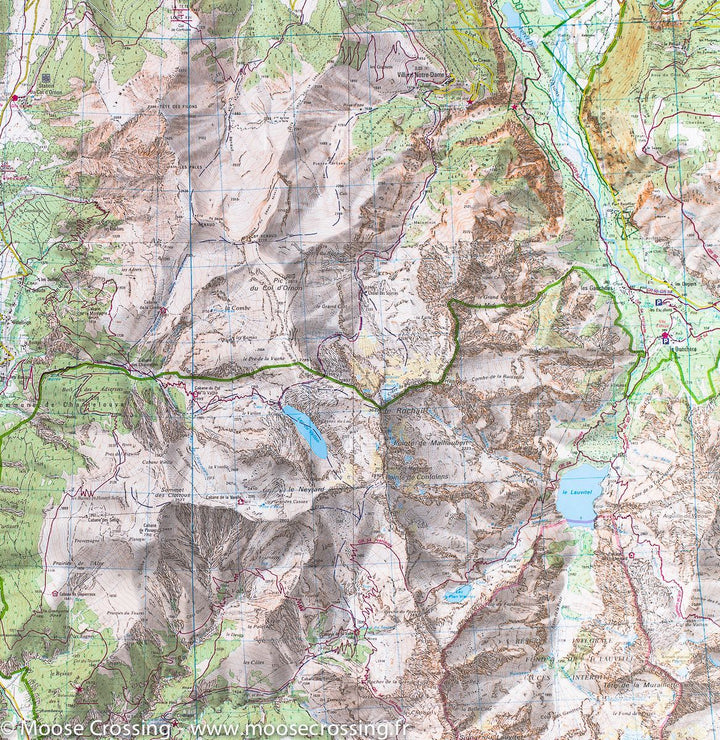 Carte IGN TOP 25 n° 3336 ET - Les Deux Alpes, Olan & Muzelle (PNR des Ecrins, Alpes) - La Compagnie des Cartes