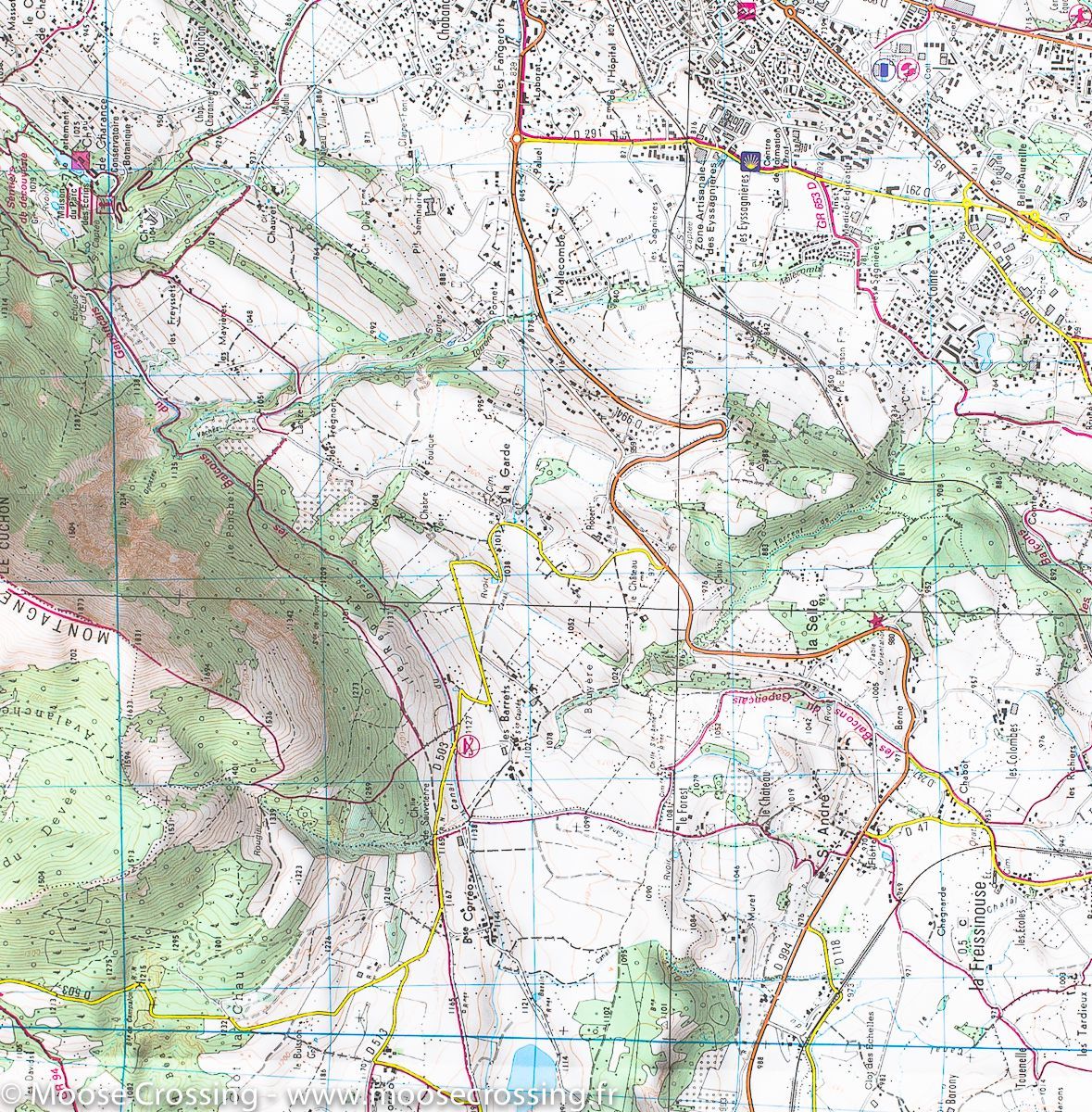 Carte IGN TOP 25 n° 3338 ET - Gap & Montagne de Céüse (Alpes) carte de randonnée IGN