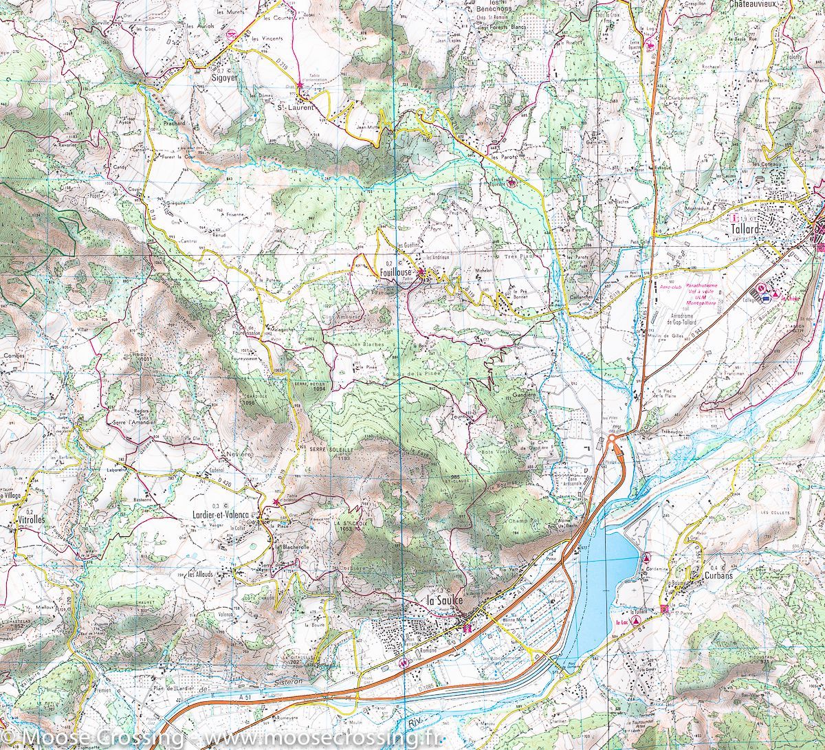 Carte IGN TOP 25 n° 3338 ET - Gap & Montagne de Céüse (Alpes) carte de randonnée IGN