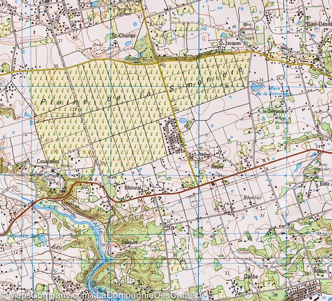 Carte IGN TOP 25 n° 4604 GT - Saint-François (Guadeloupe), la Désirade, Marie Galante carte de randonnée IGN