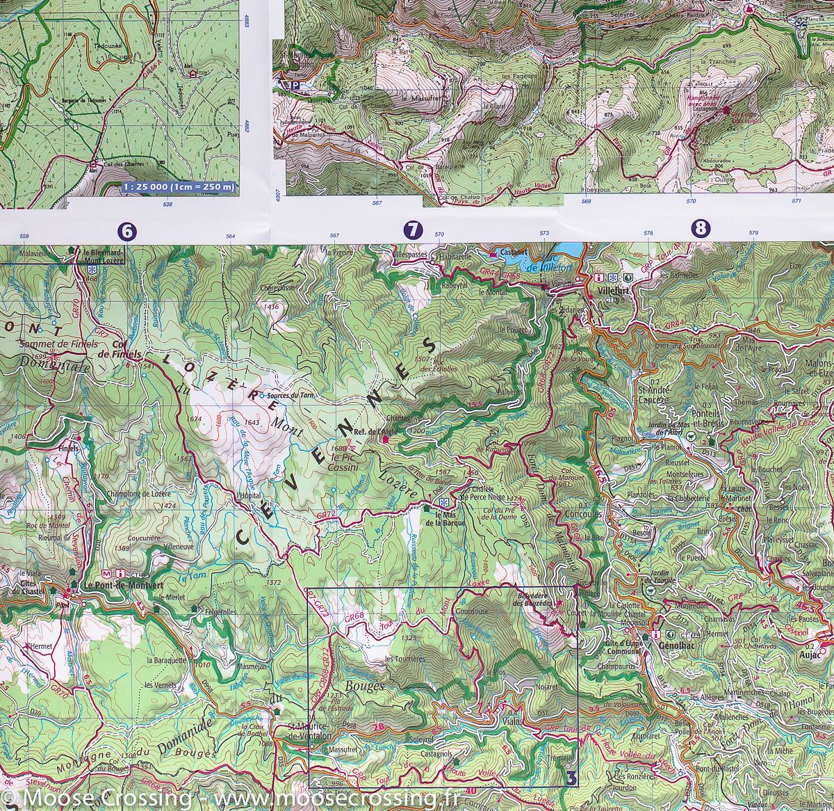 Carte TOP 75 n° 11 - Cévennes et Gorges du Tarn | IGN carte de randonnée IGN