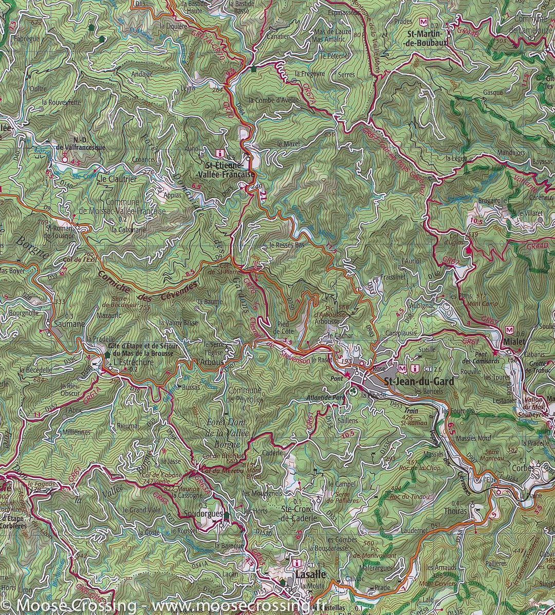Carte IGN TOP 75 n° 11 - Cévennes et Gorges du Tarn carte pliée IGN 