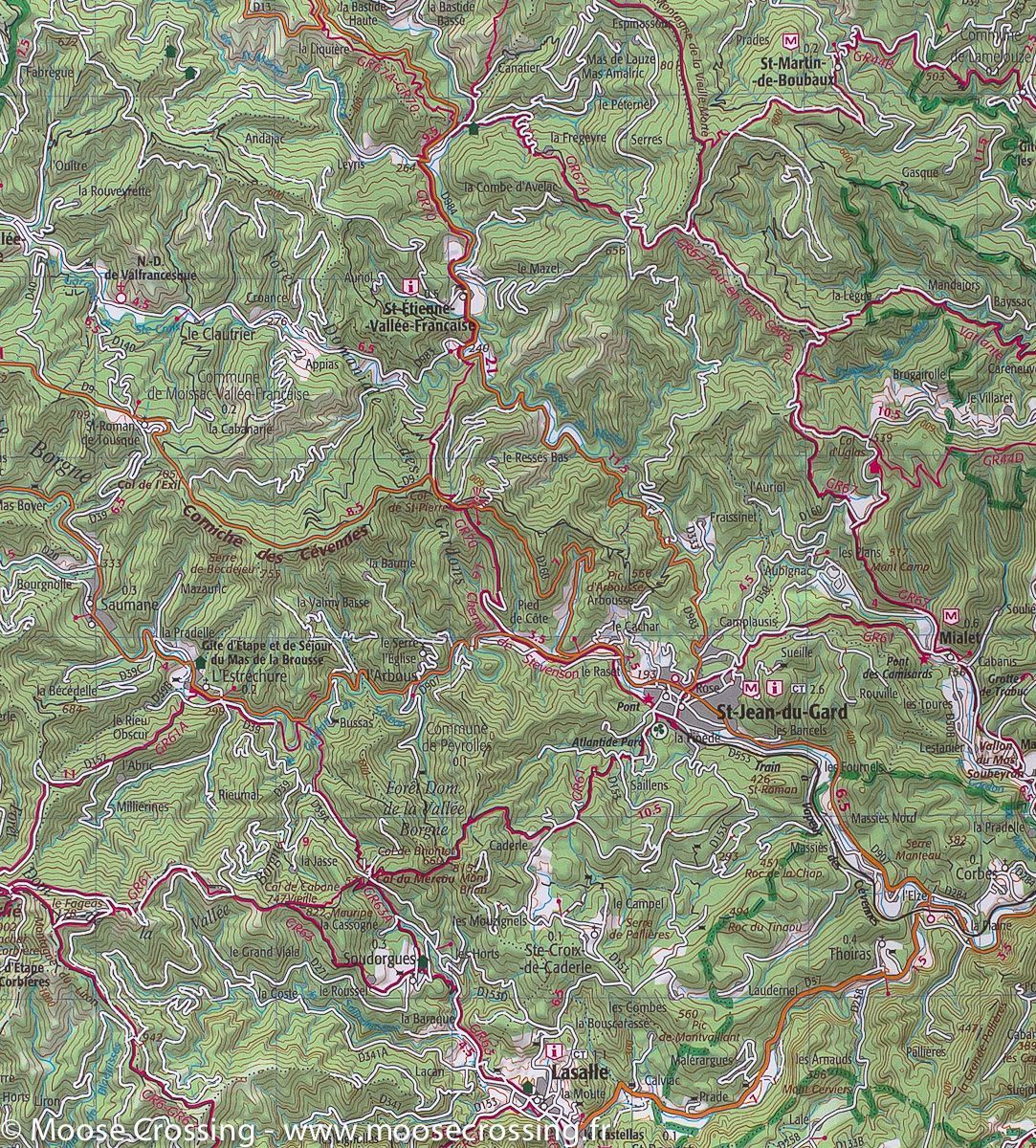 Carte TOP 75 n° 11 - Cévennes et Gorges du Tarn | IGN carte de randonnée IGN
