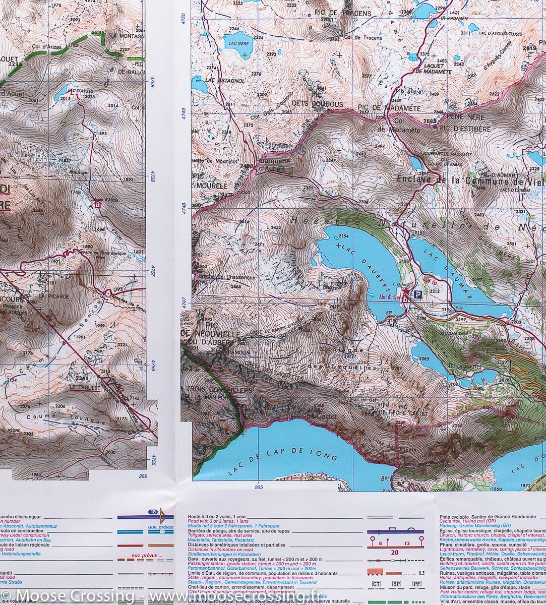 Carte TOP 75 n° 19 - Gavarnie, Luchon, Néouvielle & Pic de Midi de Bigorre (Pyrénées) | IGN carte de randonnée IGN