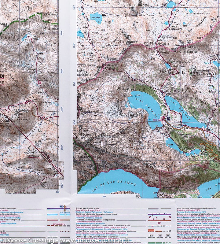 Carte IGN TOP 75 n° 19 - Gavarnie, Luchon, Néouvielle & Pic de Midi de Bigorre (Pyrénées) carte pliée IGN 