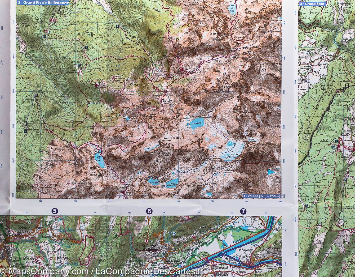 Carte TOP 75 n° 2 - Massif de la Chartreuse et du Belledonne | IGN carte de randonnée IGN